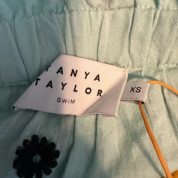 Tanya Taylor Blue Flora Shorts NWT Size XS